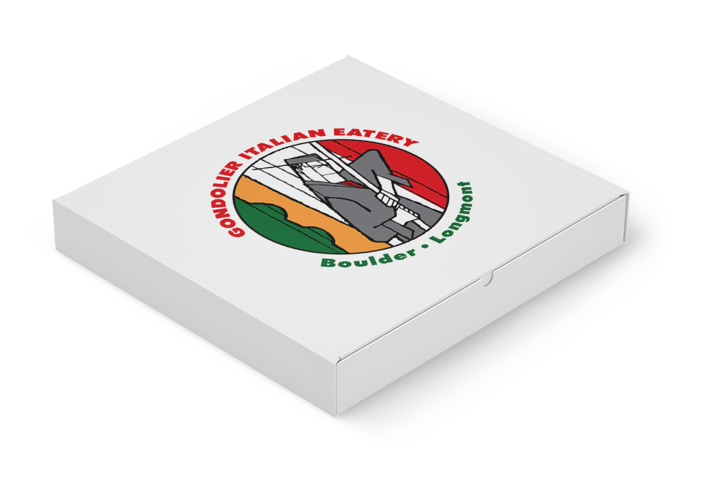 Gondolier Italian Eatery pizza delivery box